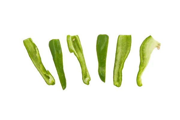 Grön paprika cut — Stockfoto