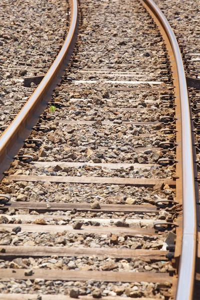 Rails for trains close-up — Stock Photo, Image