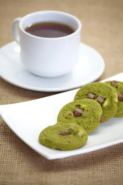 Biscuit japonais au thé vert Maccha — Photo