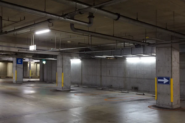 Parking garage underground interior — Stock Photo, Image