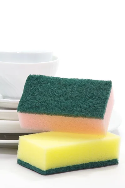 Spugna colorata per lavare i piatti — Foto Stock