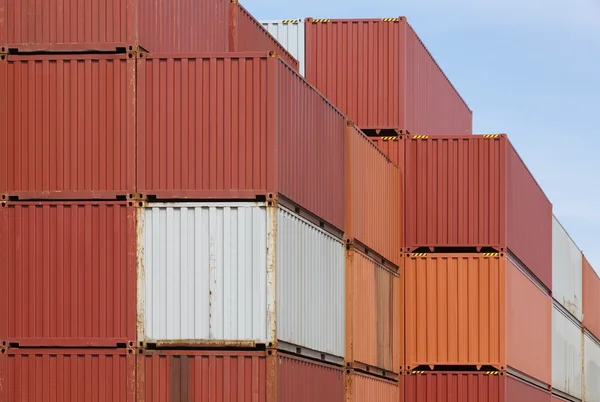 Kolor kontenery wysyłka — Zdjęcie stockowe