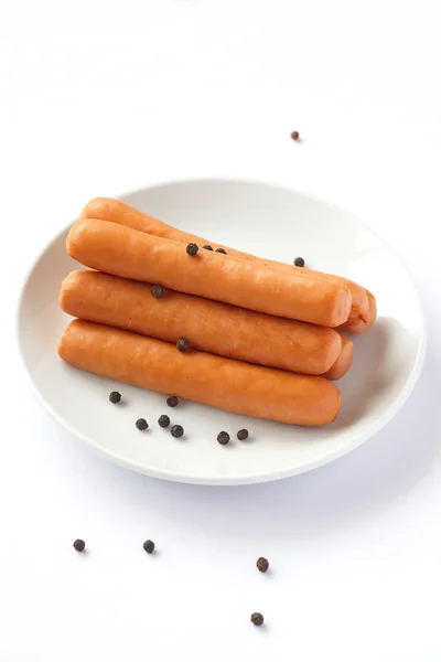 Raw frankfurter sausage — Stock Photo, Image