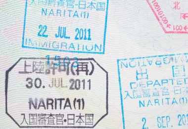 Japonya girerken pasaport pulları