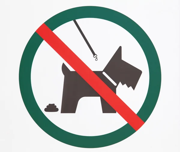 Panneau "pas de chiens " — Photo