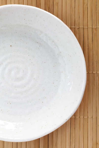 White ceramic plate asian style — Stock Photo, Image