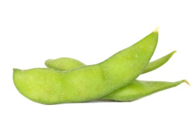 Edamame nibbles, boiled green soy beans clipart