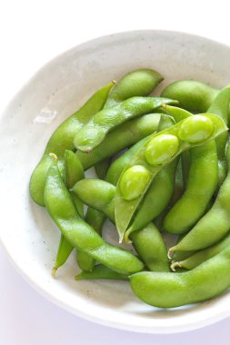 Edamame nibbles, yeşil soya fasulye haşlanmış