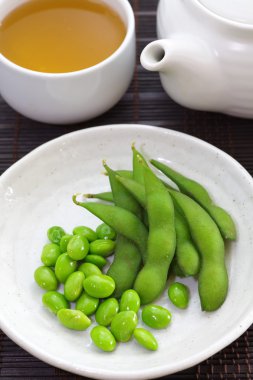 Edamame nibbles, yeşil soya fasulye haşlanmış