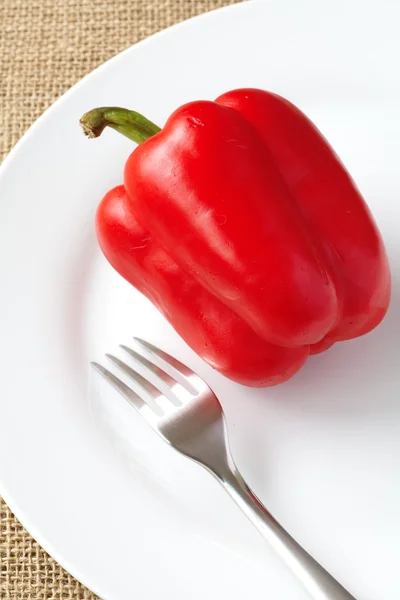 Red bell pepper close up — Stock Photo, Image