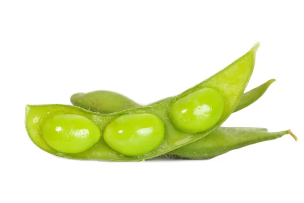 Edamame křupky, vařené zelené sójové boby — Stock fotografie