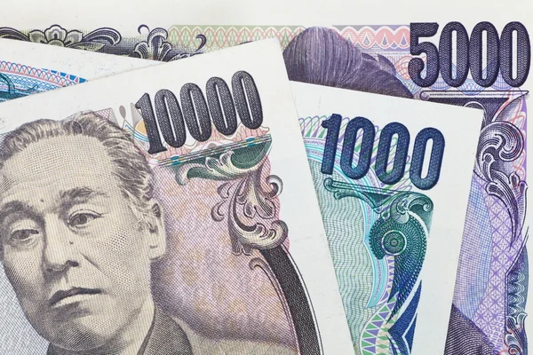 Tutte le banconote in yen giapponesi — Foto Stock