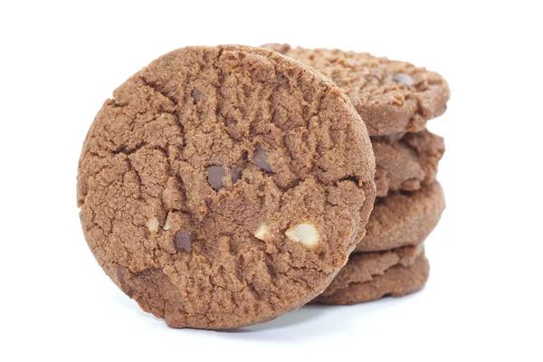 Nueces de macadamia, galletas con chispas de chocolate — Foto de Stock