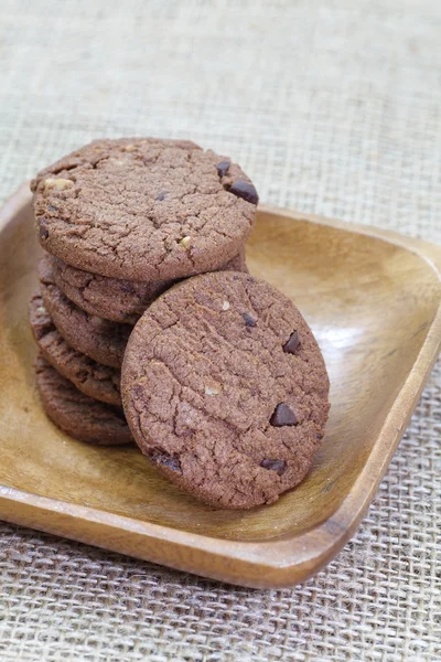 Nueces de macadamia, galletas con chispas de chocolate — Foto de Stock