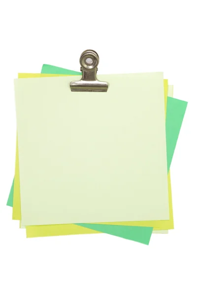 Green sticker note with paper — Stock Photo, Image