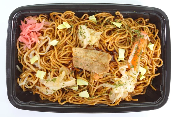 Japonês mexer macarrão frito yakisoba — Fotografia de Stock