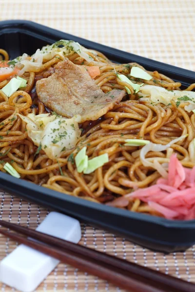 Japanese stir fried noodle yakisoba — Stock Photo, Image