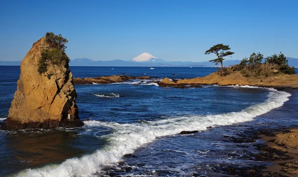 Fuji de montagne et l'océan — Photo