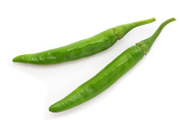 Green chili peppers — Stock Photo, Image