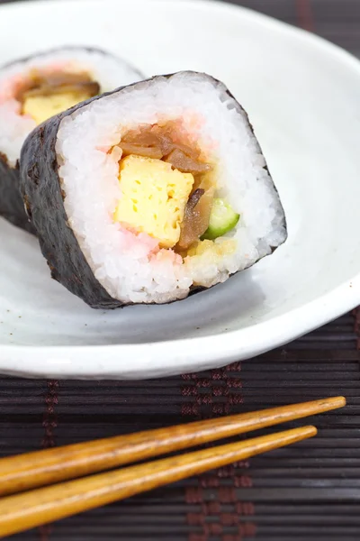 Delicious sushi rolls — Stock Photo, Image