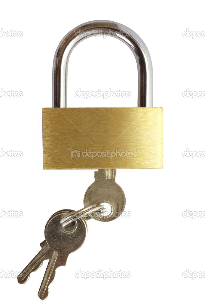 New metal padlock