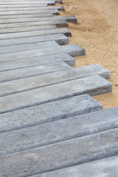 Garden stone block path — Stock Photo, Image