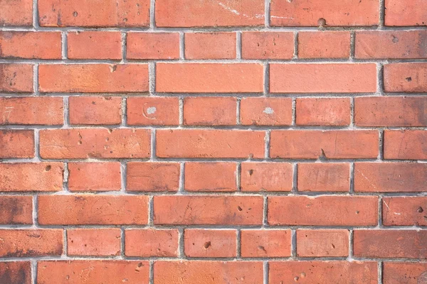 Superficie del muro di mattoni rossi con cemento — Foto Stock