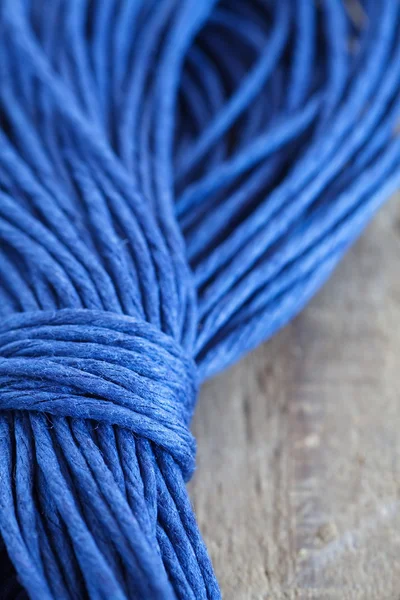 Niebieski konopi liny — Zdjęcie stockowe