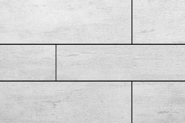 Tahta tahıl beyaz seramik döşeme şablonu ve dokusu pürüzsüz.