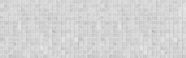 Panorama Vintage White Mosaic Kitchen Wall Pattern Background Seamless — Stock Photo, Image