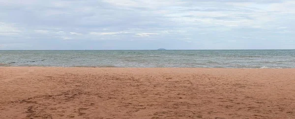 Panorama Tropical Paradise Beach White Sand Shore Coast Travel Tourism — Stock Photo, Image