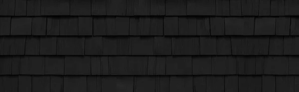 Panorama Černé Dřevo Barva Textury Vertikální Pro Pozadí Povrchní Světlo — Stock fotografie