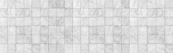 Panorama Vintage Biały Mozaika Kuchnia Wzór Ścian Tło Bezszwowe — Zdjęcie stockowe