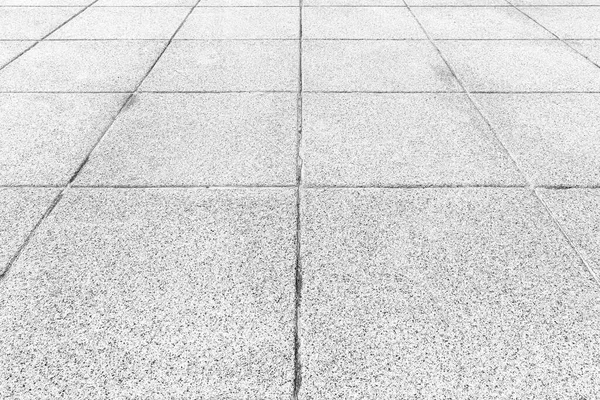 Perspective View Monotone White Brick Stone Pavement Ground Street Road — Stock Photo, Image