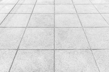 Perspektif Manzaralı Monoton Beyaz Tuğla Taş Köşkü Sokak Yolu Zemininde