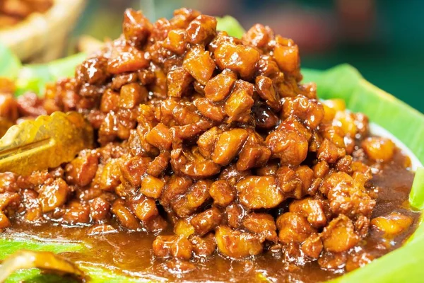 Tatlı Pork Condiment Hindistan Cevizli Tayland Usulü Domuz Eti Veya — Stok fotoğraf