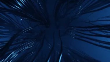 Soyut Kırmızı ve Mavi Parlayan Neon Işıklar Arkaplan 3 boyutlu görüntüleme çizgisi