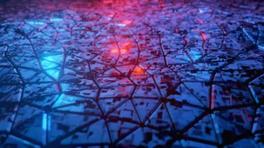 Soyut fütüristik dalga üçgeni Çokgen Geometrik alan arkaplanı 3B