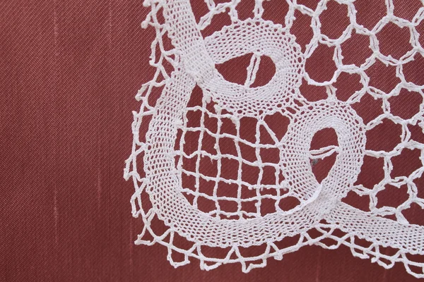 特定の白い仕事かぎ針編み手作り — ストック写真