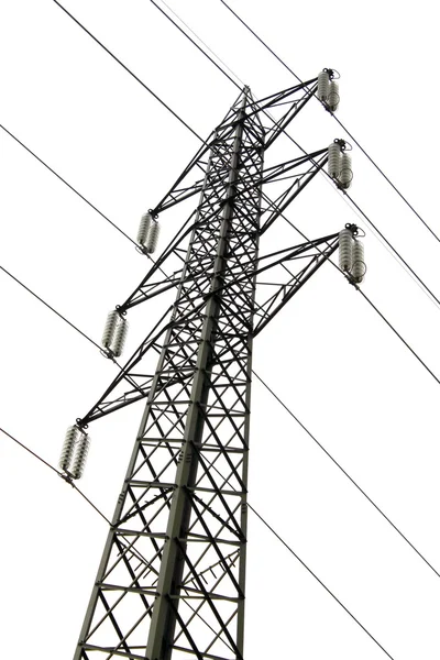 Pylon energii elektrycznej z nieba — Zdjęcie stockowe