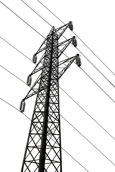 Pylon energii elektrycznej z nieba — Zdjęcie stockowe