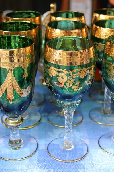 Vieux verres décorés — Photo