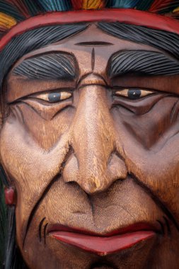 eski tahta Hint maskesi