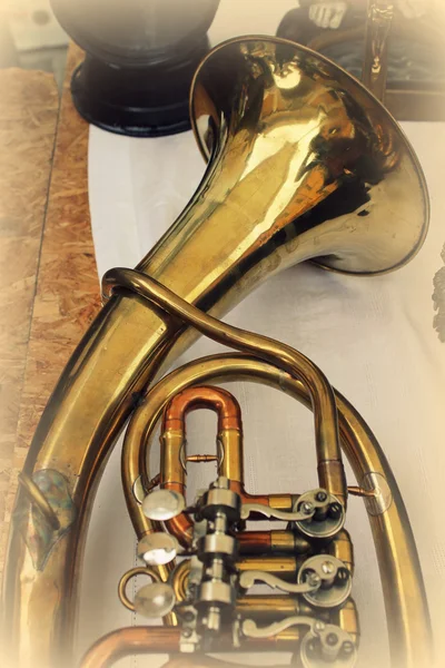 Detalhe da trombeta — Fotografia de Stock