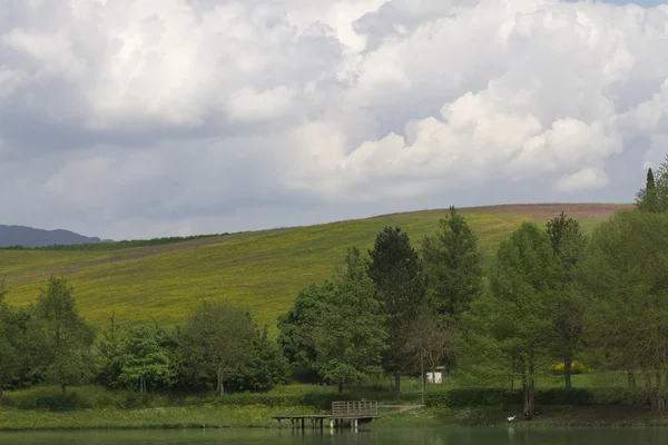 Liggande sjön — Stockfoto