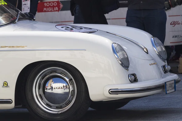 One thousand miles race of vintage car — Stock Photo, Image