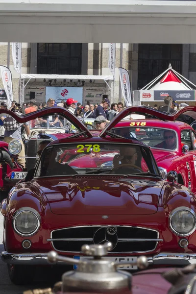 One thousand miles race of vintage car 15 May 2014 — Stock Photo, Image