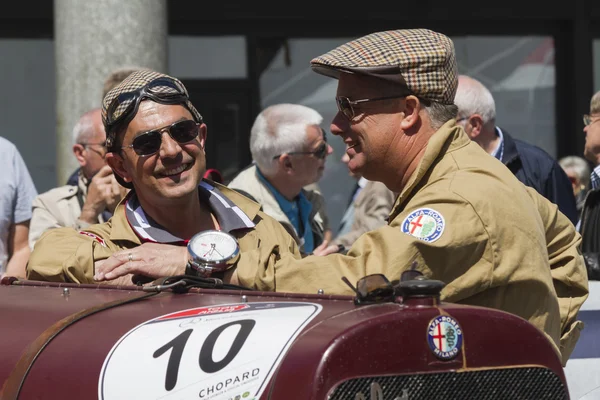 Mille miglia gara di auto d'epoca 15 maggio 2014 — Foto Stock