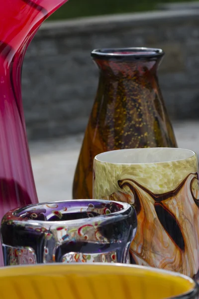 Colorful glass vase — Stock Photo, Image