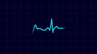Kalp atışı kardiyogramı ya da EKG Hareketli Kalp Hattı ya da Donanma Mavi Kalp Geçmişi